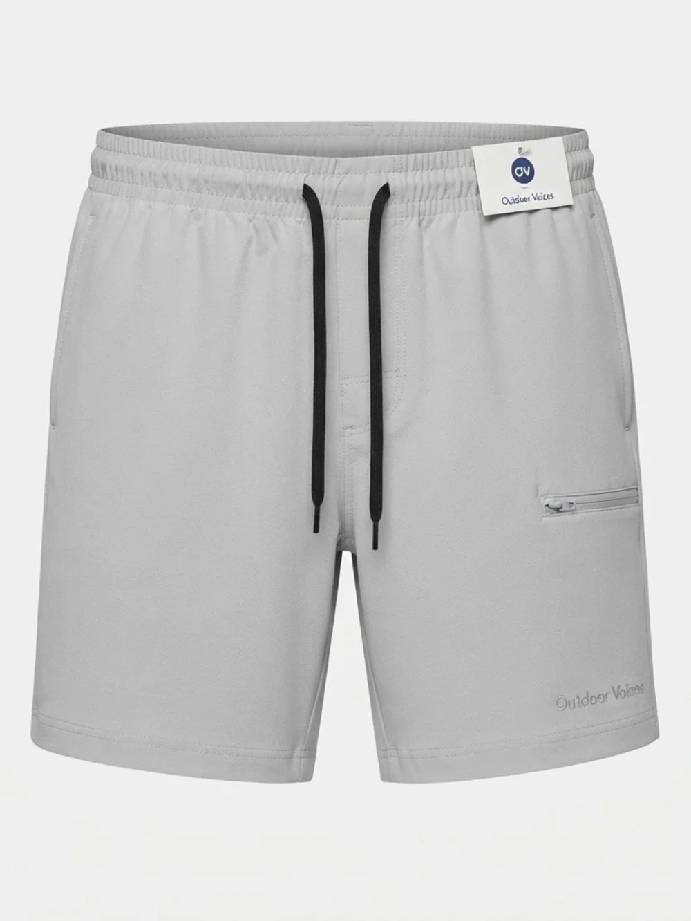 Outdoor Voices Men’s Relay Shorts XXL Gray 7” Inseam NWT Zip Pocket